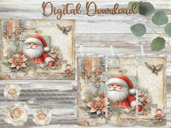 Christmas Santa Claus Tumbler Graphics & Wraps