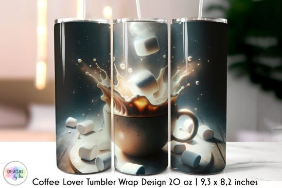 Coffee Addict Tumbler Wrap Graphics for Real Tumbler Wraps