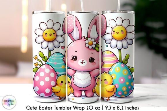 Cute Easter Bunny Tumbler Wrap: Graphics for Local Tumbler Wraps