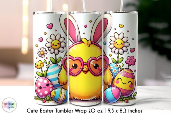 Cute Easter Chicken Tumbler Wrap: Graphics for Local Tumbler Wraps