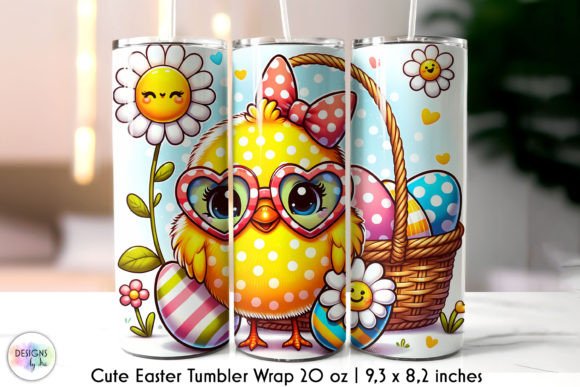 Cute Easter Chicklet Tumbler Wrap: Graphics for Joyful Tumbler Wraps