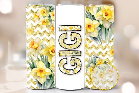 Gigi Spring PNG Floral Tumbler Wrap
