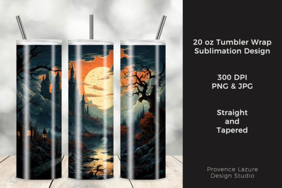 Gothic Castle Tumbler Wrap Graphics