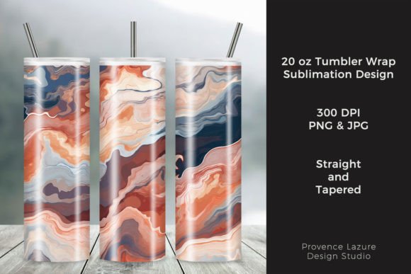 Jasper Marble 20 Oz Tumbler Wrap Graphics