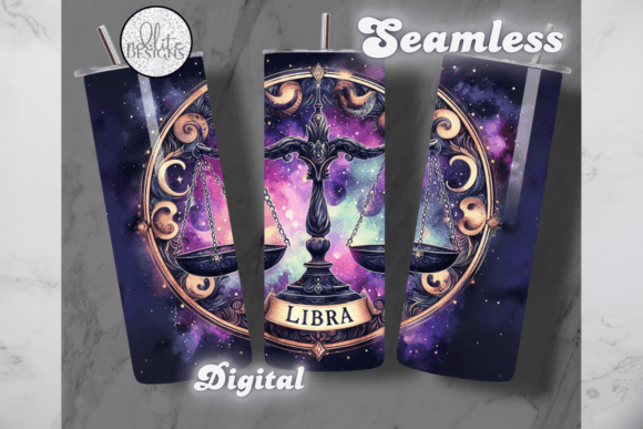 Libra the Scales Zodiac Tumbler Wrap Graphics