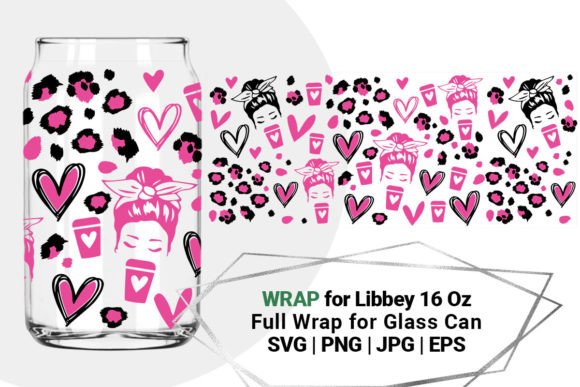 Mom Cheetah Cup Graphics for Crafts