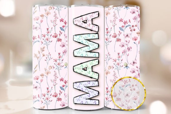 Mothers Day PNG Tumbler Wrap: Graphics for Crafts