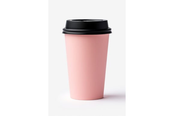 Pink Paper Cup Mockup