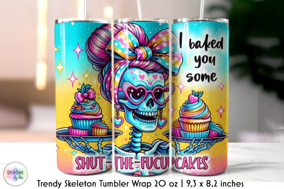 Sarcastic Skeleton Tumbler Wrap Design: Graphics for Bold Tumbler Wraps