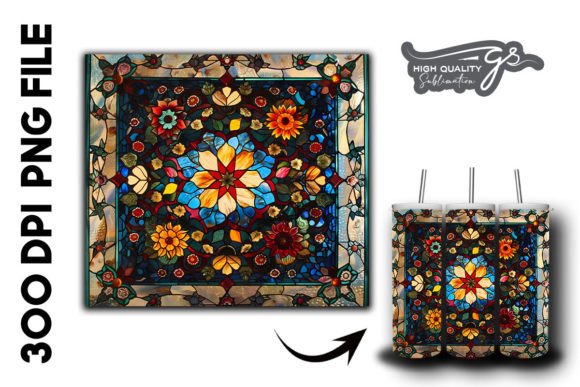 Stained Glass Islamic Tumbler Wrap 34