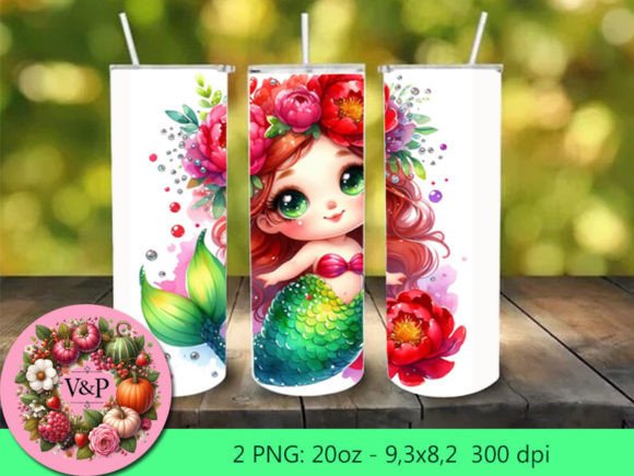 Tumbler Sublimation Designs Mermaid: Graphics for Tumbler Wraps