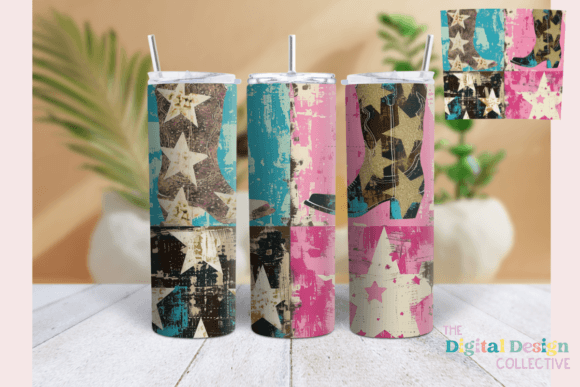 Vintage Cowgirl Boots Graphics & Tumbler Wraps